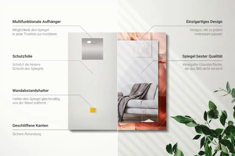 Rectangular mirror print Desert Canyon Rocks