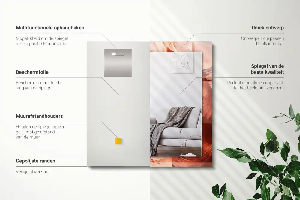 Rectangular mirror print Desert Canyon Rocks