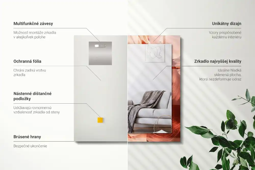 Rectangular mirror print Desert Canyon Rocks