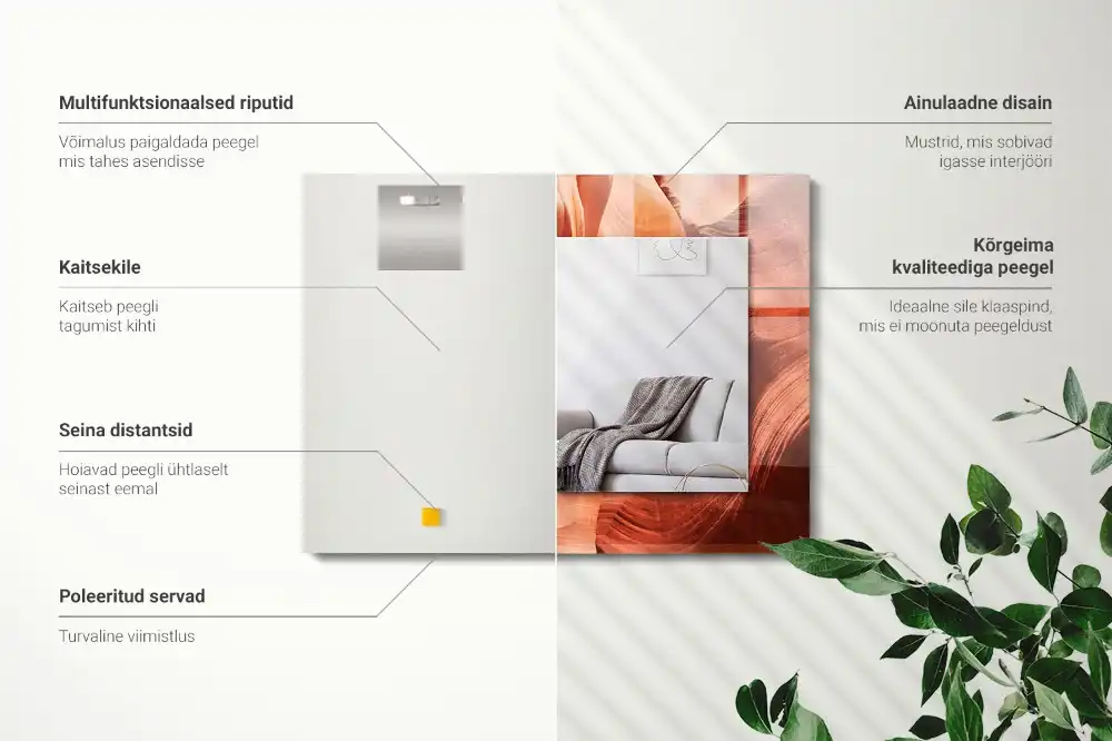 Rectangular mirror print Desert Canyon Rocks