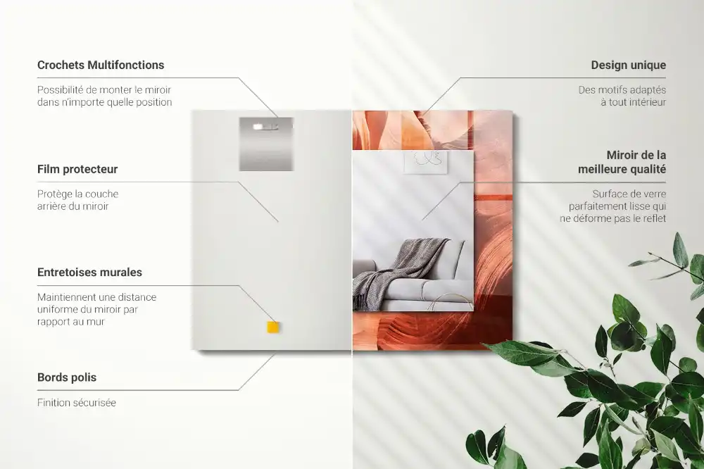 Rectangular mirror print Desert Canyon Rocks