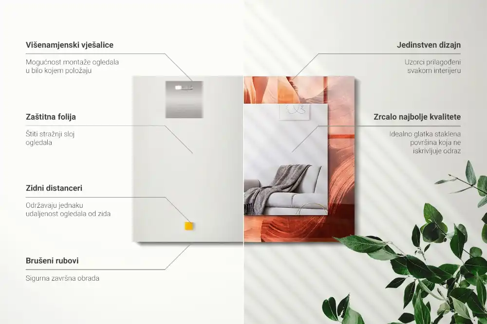 Rectangular mirror print Desert Canyon Rocks