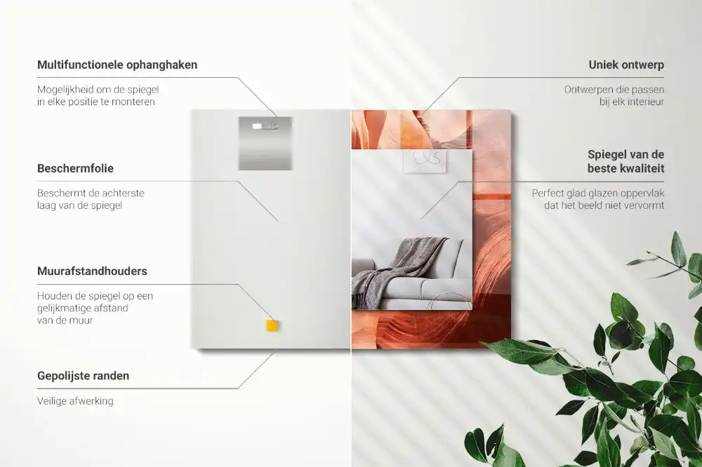 Rectangular mirror print Desert Canyon Rocks