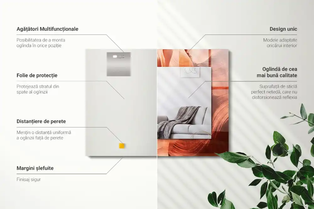 Rectangular mirror print Desert Canyon Rocks