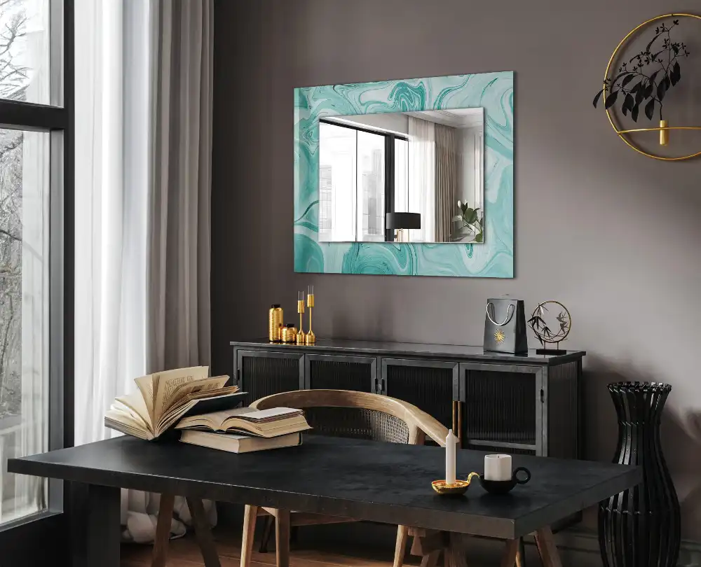 Rectangular mirror print Abstract Marble Pattern