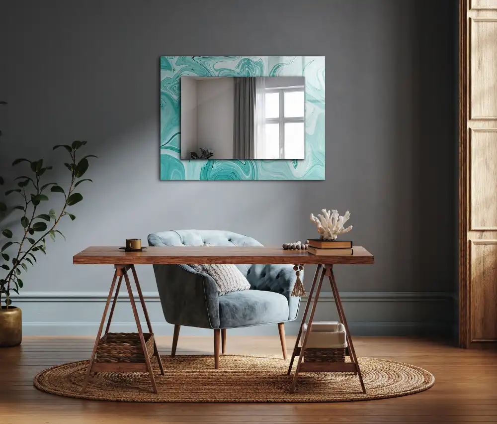 Rectangular mirror print Abstract Marble Pattern
