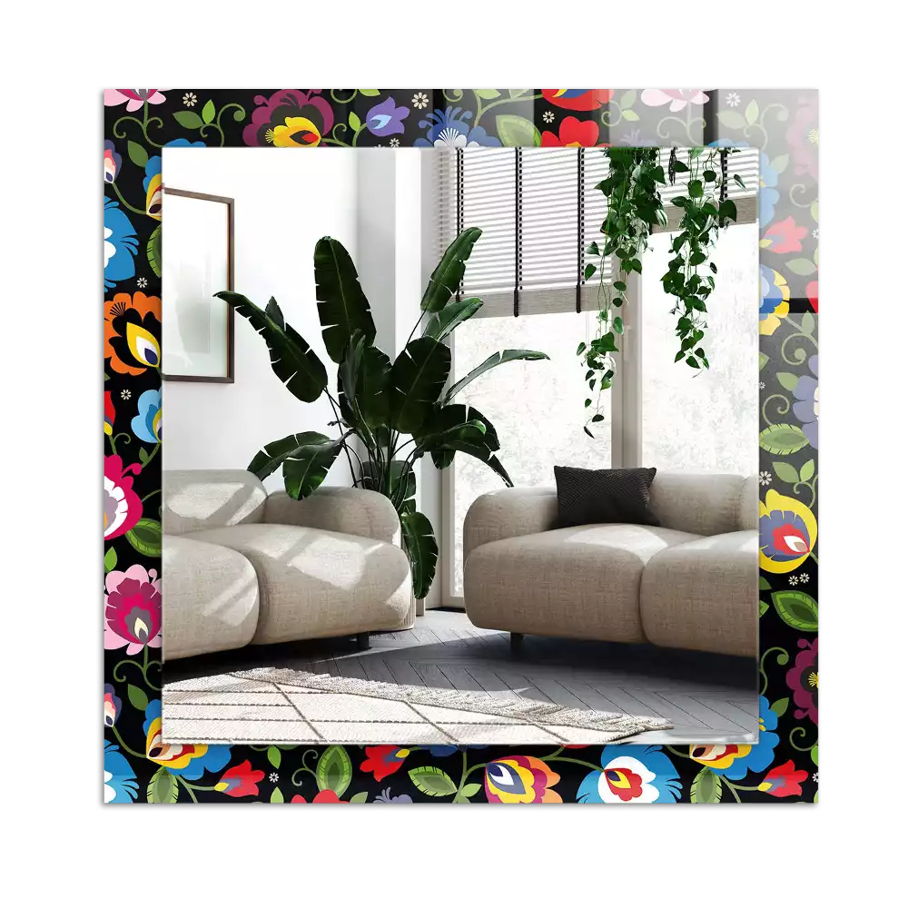 Rectangular mirror print Colorful Folk Patterns