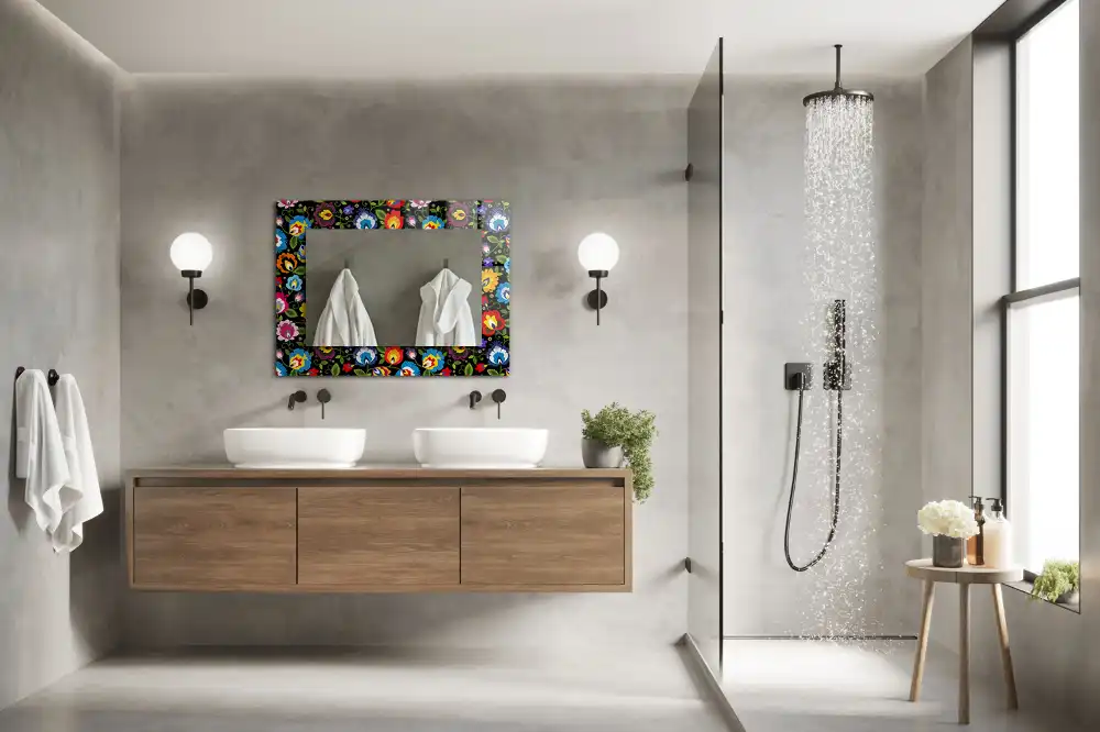 Rectangular mirror print Colorful Folk Patterns