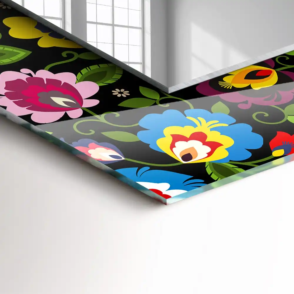Rectangular mirror print Colorful Folk Patterns