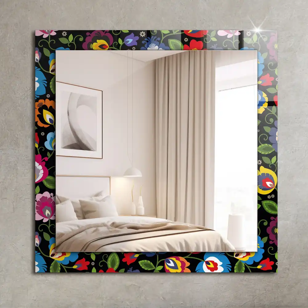 Rectangular mirror print Colorful Folk Patterns