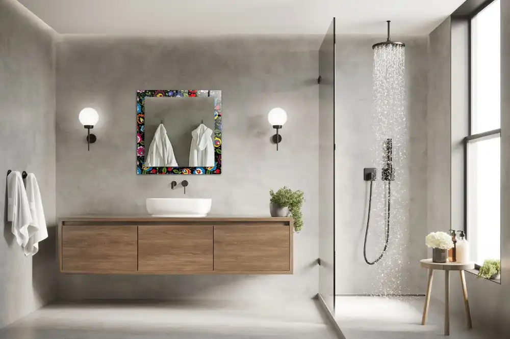 Rectangular mirror print Colorful Folk Patterns