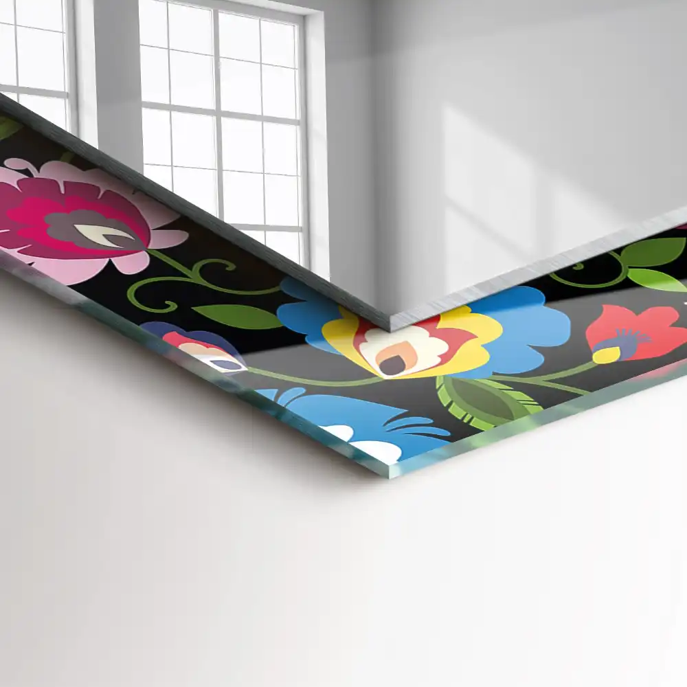 Rectangular mirror print Colorful Folk Patterns