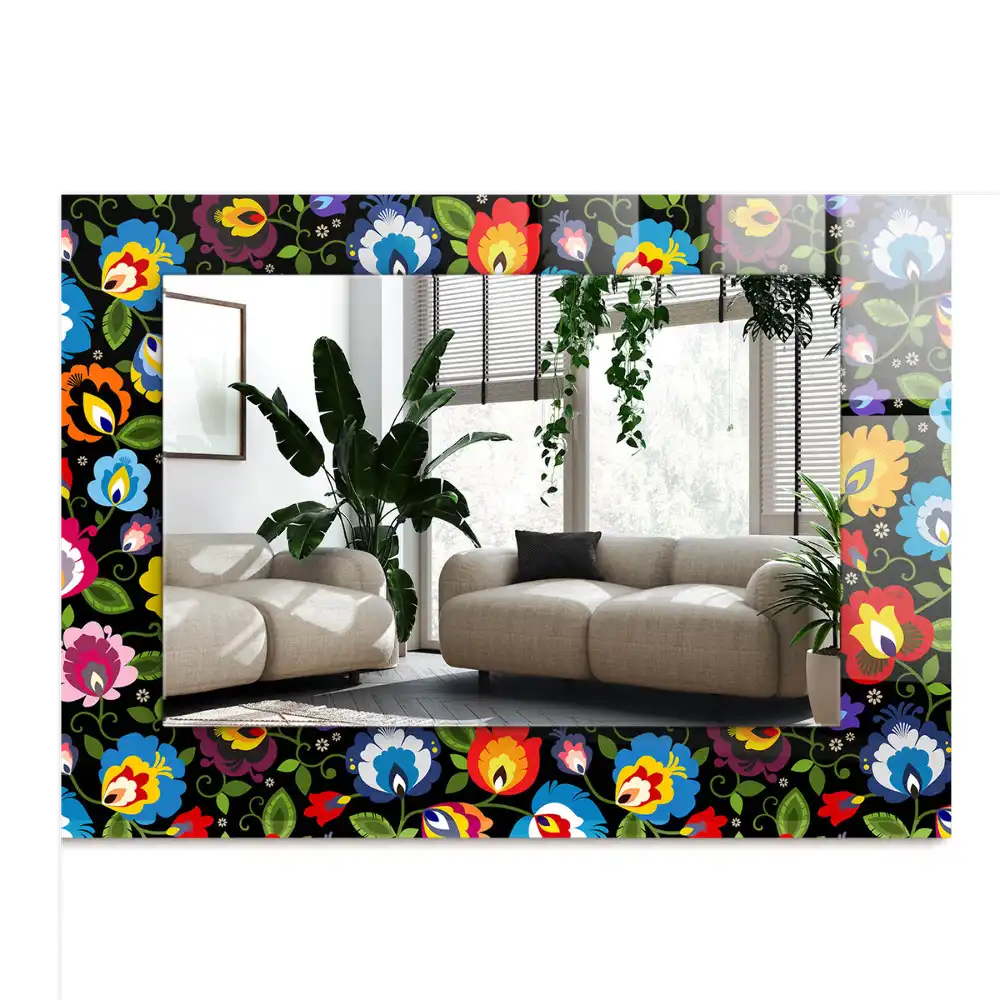 Rectangular mirror print Colorful Folk Patterns