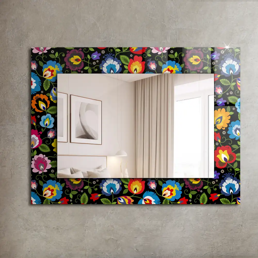Rectangular mirror print Colorful Folk Patterns