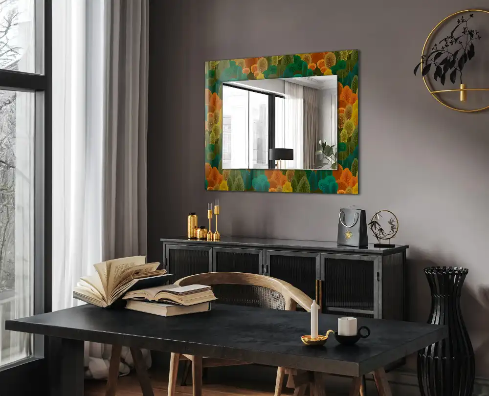 Rectangular decorative mirror Autumn Trees