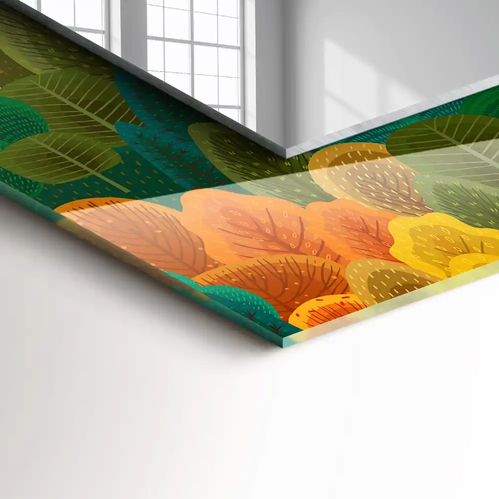 Rectangular decorative mirror Autumn Trees