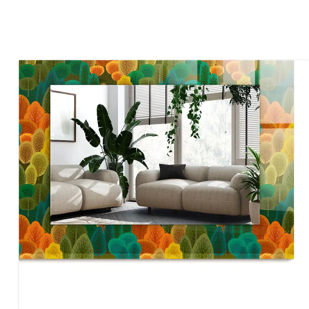 Rectangular decorative mirror Autumn Trees