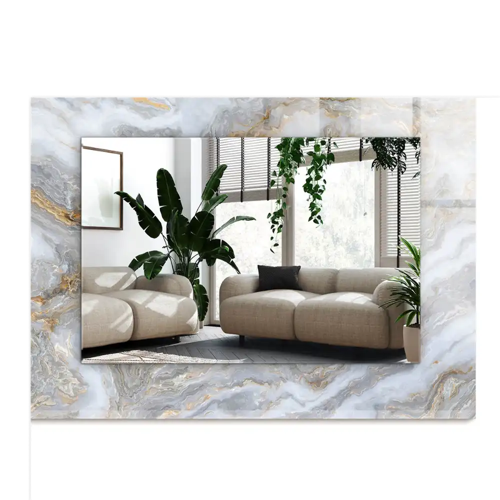 Rectangular mirror print Marble pattern texture