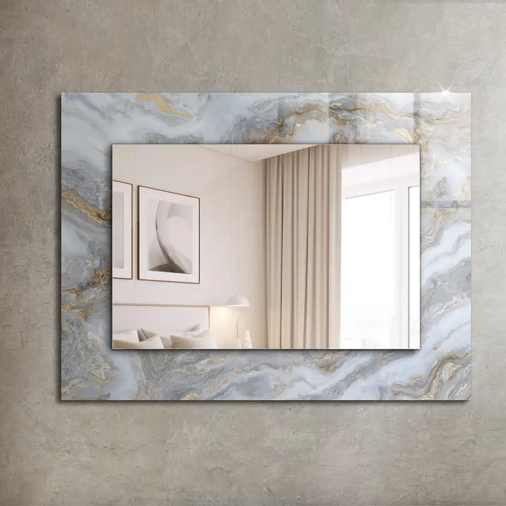 Rectangular mirror print Marble pattern texture