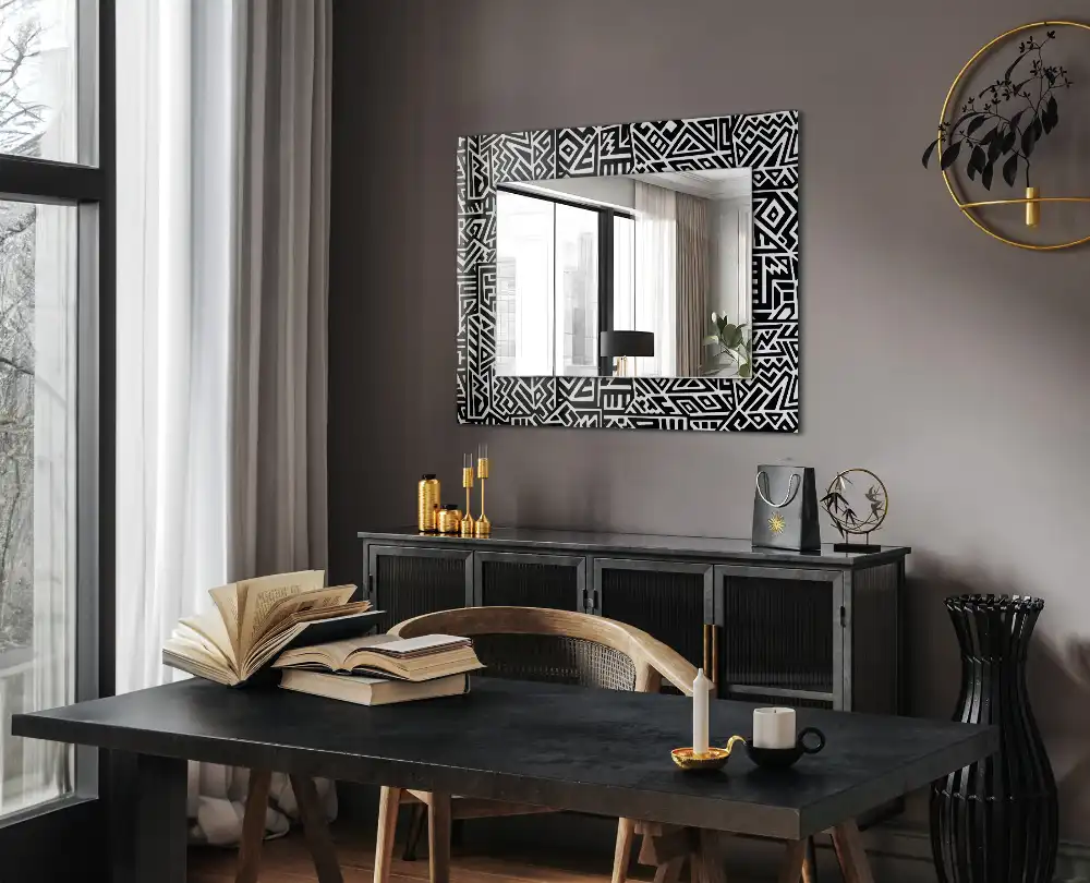 Rectangle decorative mirror Geometric pattern