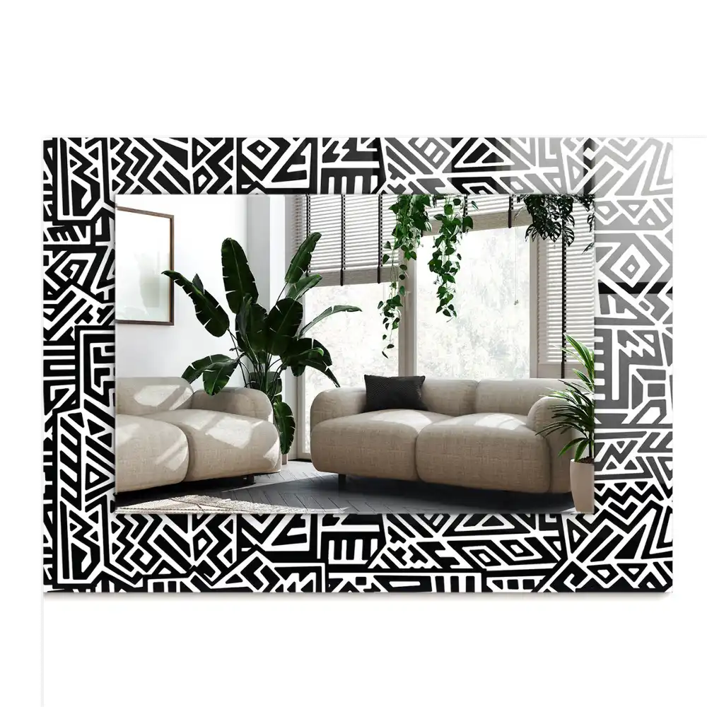 Rectangle decorative mirror Geometric pattern