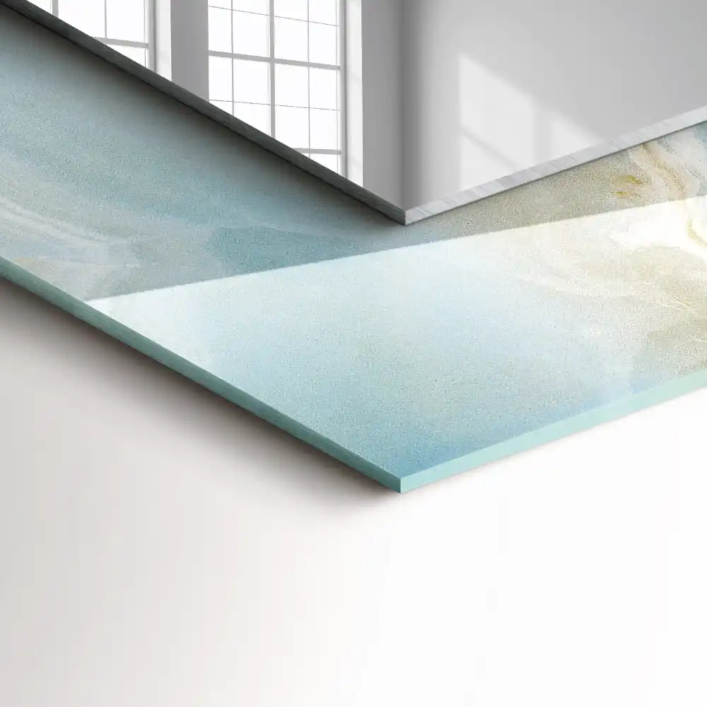 Rectangular mirror print Blue Onyx Marble