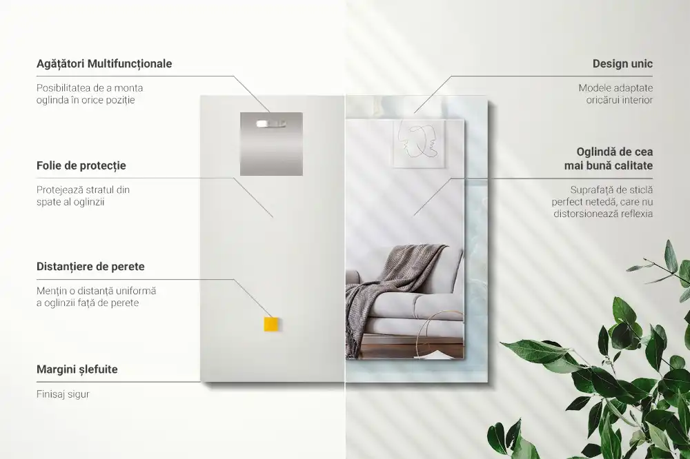 Rectangular mirror print Blue Onyx Marble