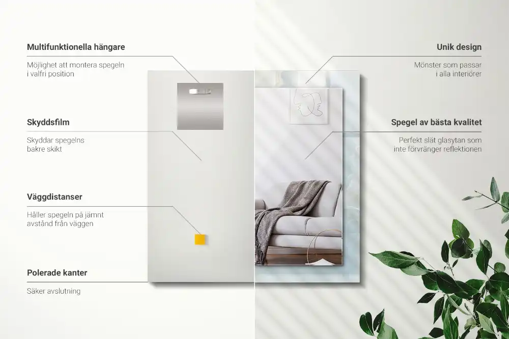 Rectangular mirror print Blue Onyx Marble