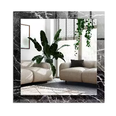 Rectangle decorative mirror Black marble