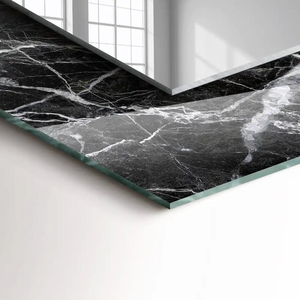 Rectangle decorative mirror Black marble