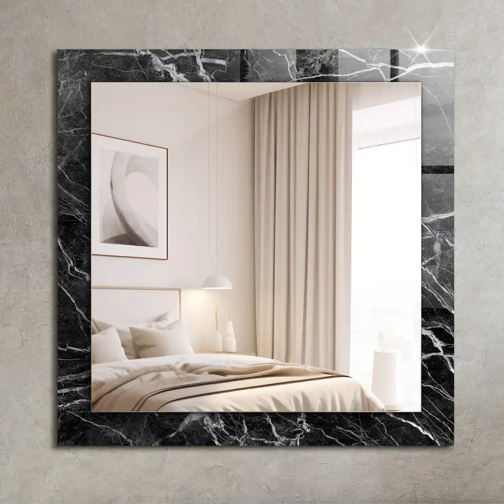 Rectangle decorative mirror Black marble