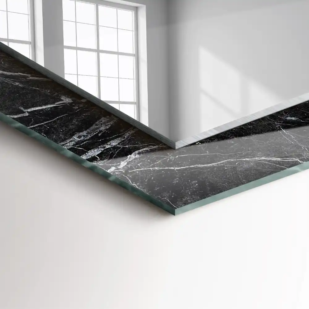 Rectangle decorative mirror Black marble