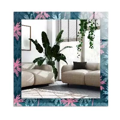 Rectangular mirror print Palm trees colorful pattern