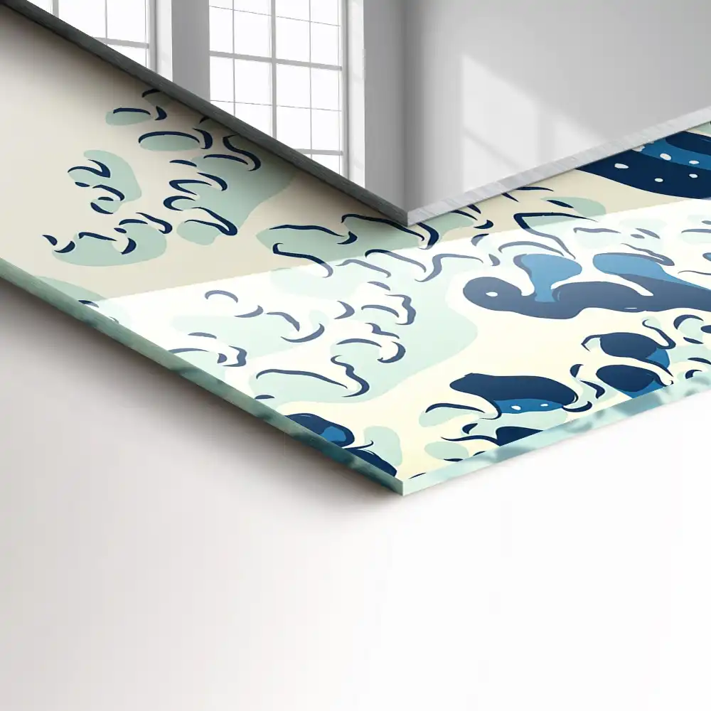 Rectangle decorative mirror The Great Wave off Kanagawa