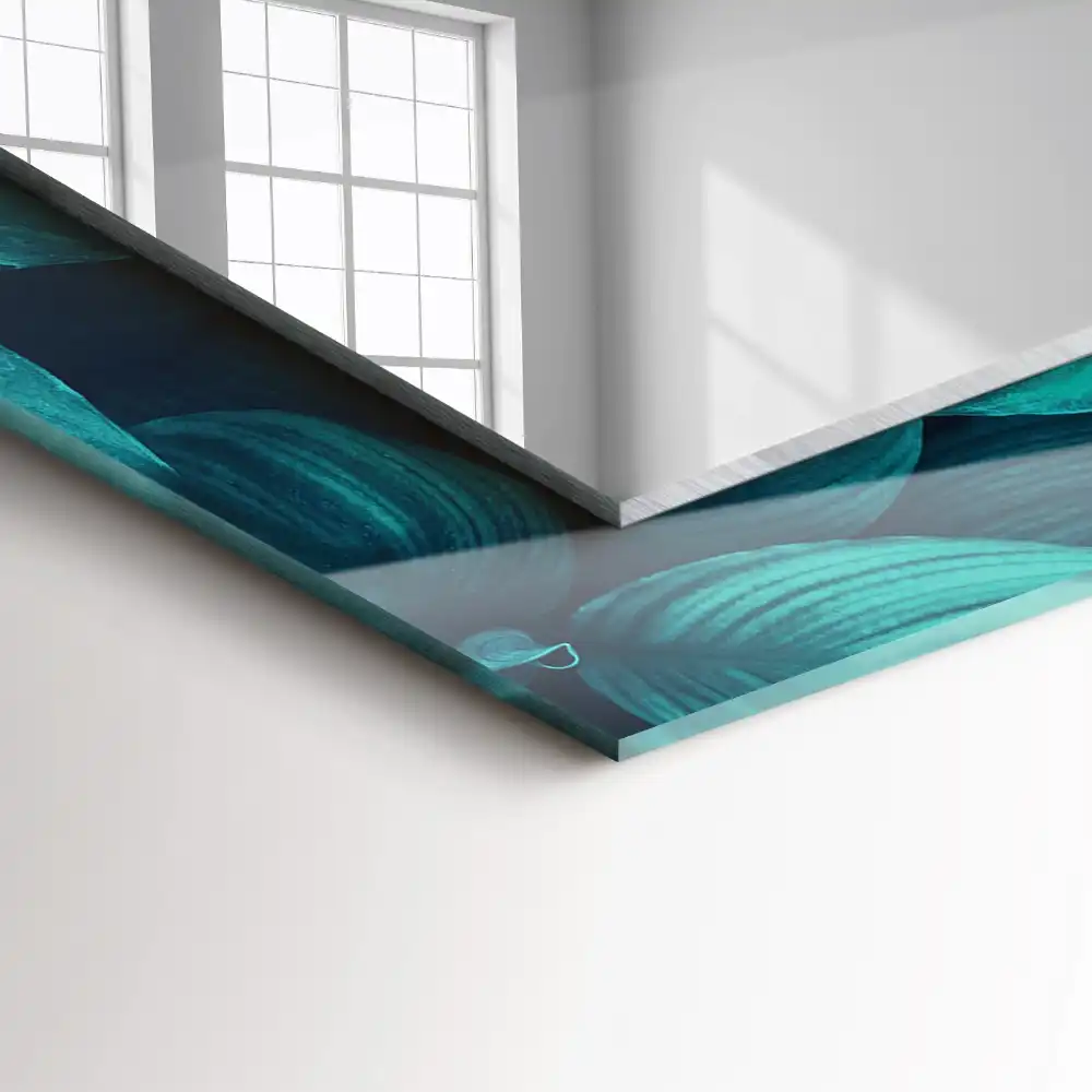 Rectangle decorative mirror Green Leaves