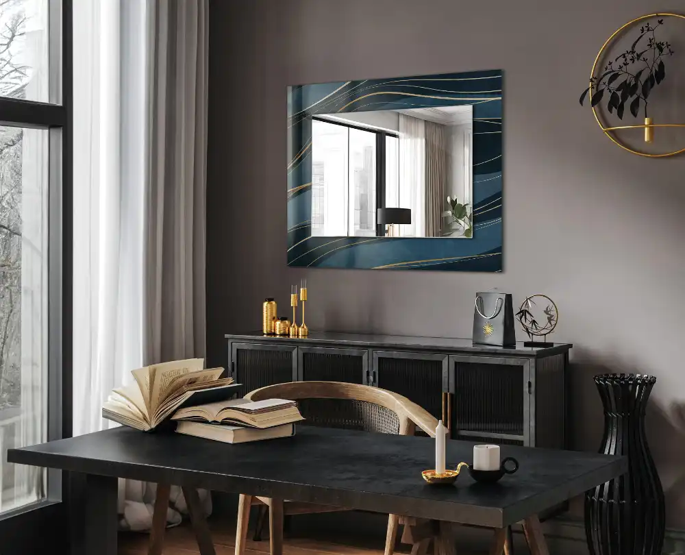 Rectangle decorative mirror Abstract lines