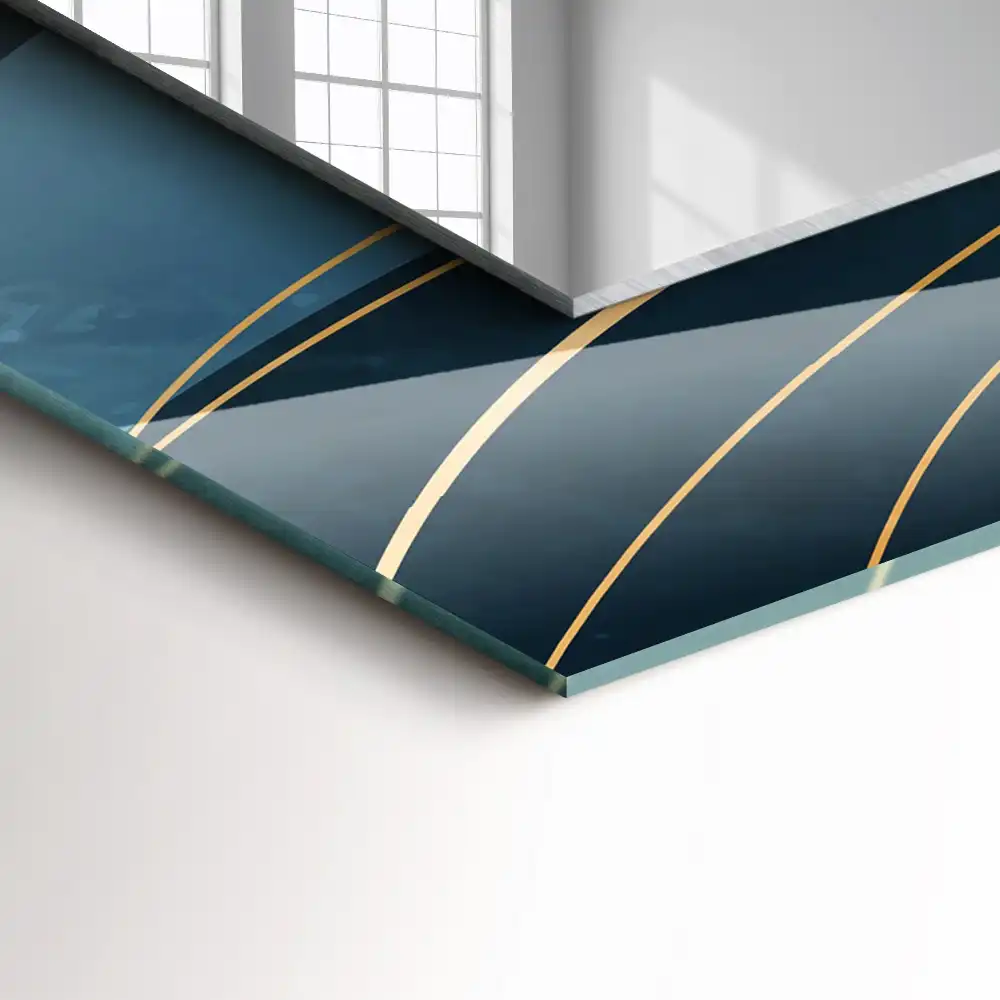 Rectangle decorative mirror Abstract lines