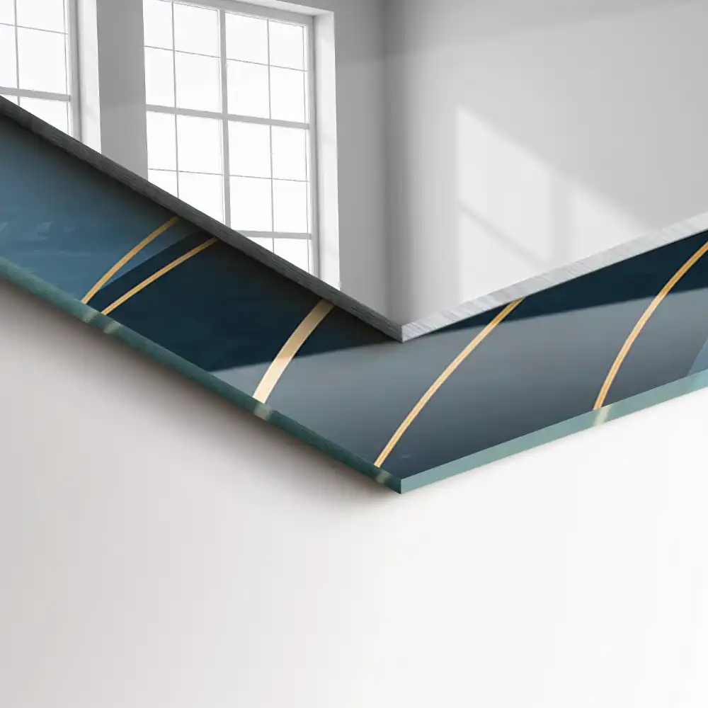 Rectangle decorative mirror Abstract lines