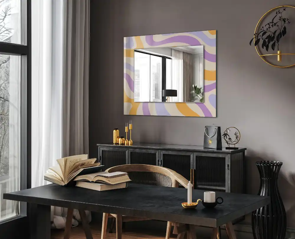 Rectangular mirror print Abstract colorful patterns