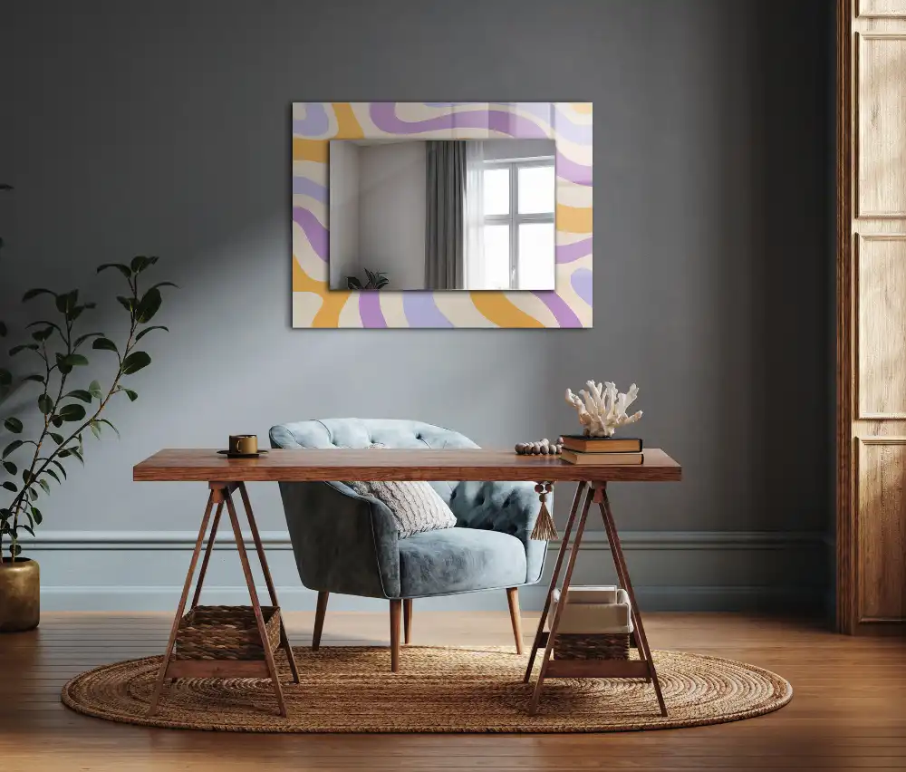 Rectangular mirror print Abstract colorful patterns