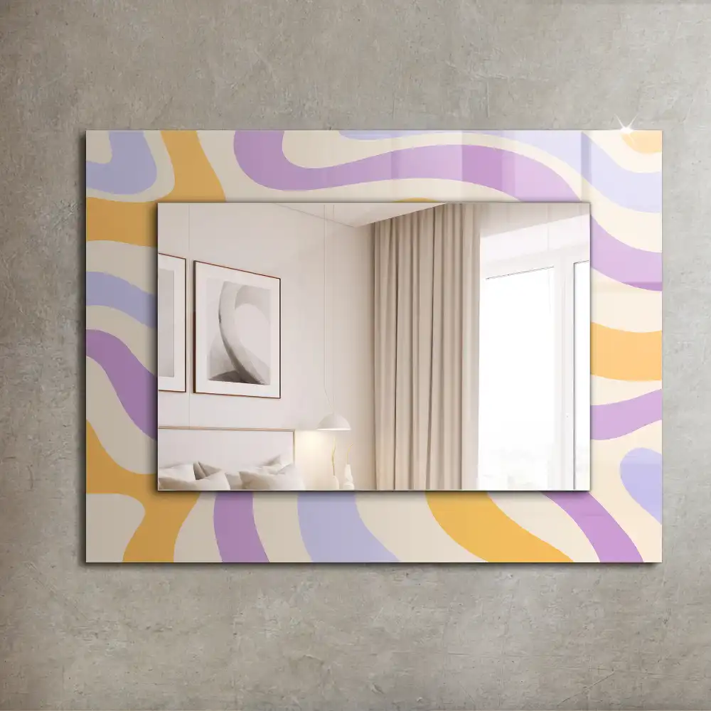 Rectangular mirror print Abstract colorful patterns