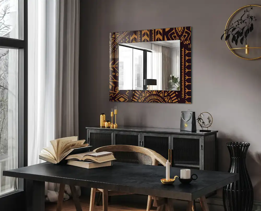 Rectangle decorative mirror Ethnic Pattern