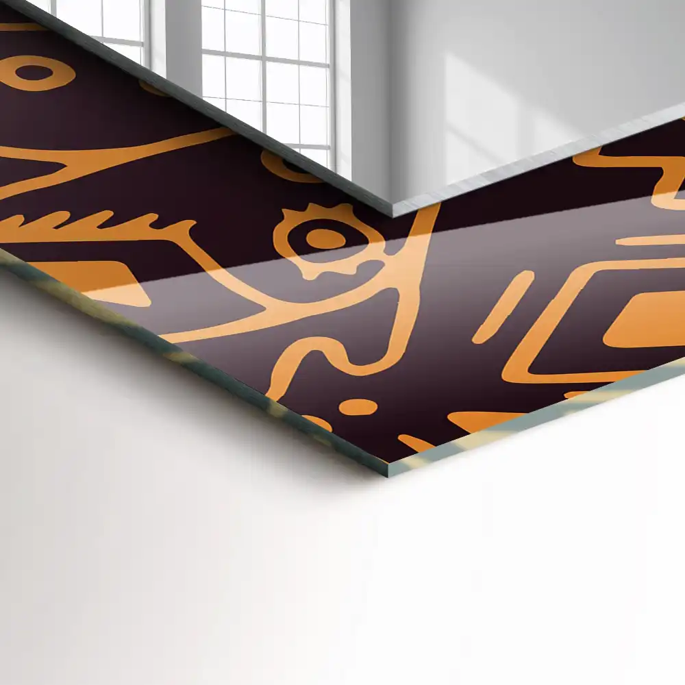 Rectangle decorative mirror Ethnic Pattern