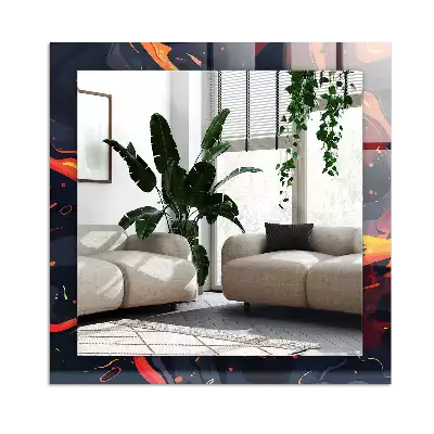 Rectangle decorative mirror Volcanic Lava