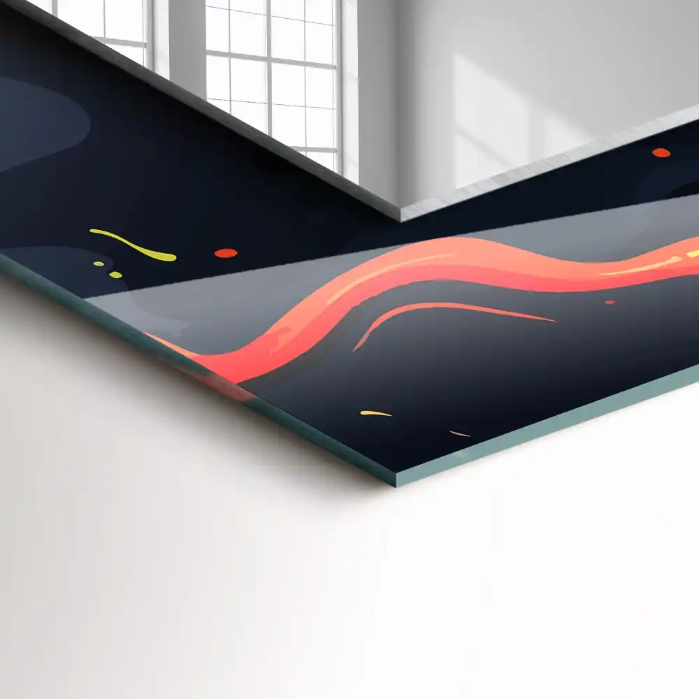 Rectangle decorative mirror Volcanic Lava