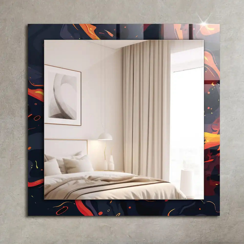 Rectangle decorative mirror Volcanic Lava