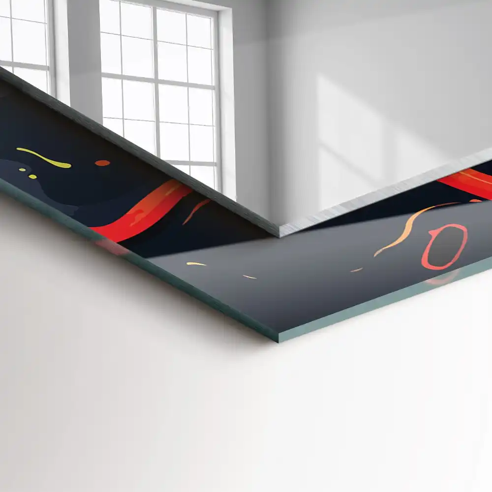 Rectangle decorative mirror Volcanic Lava