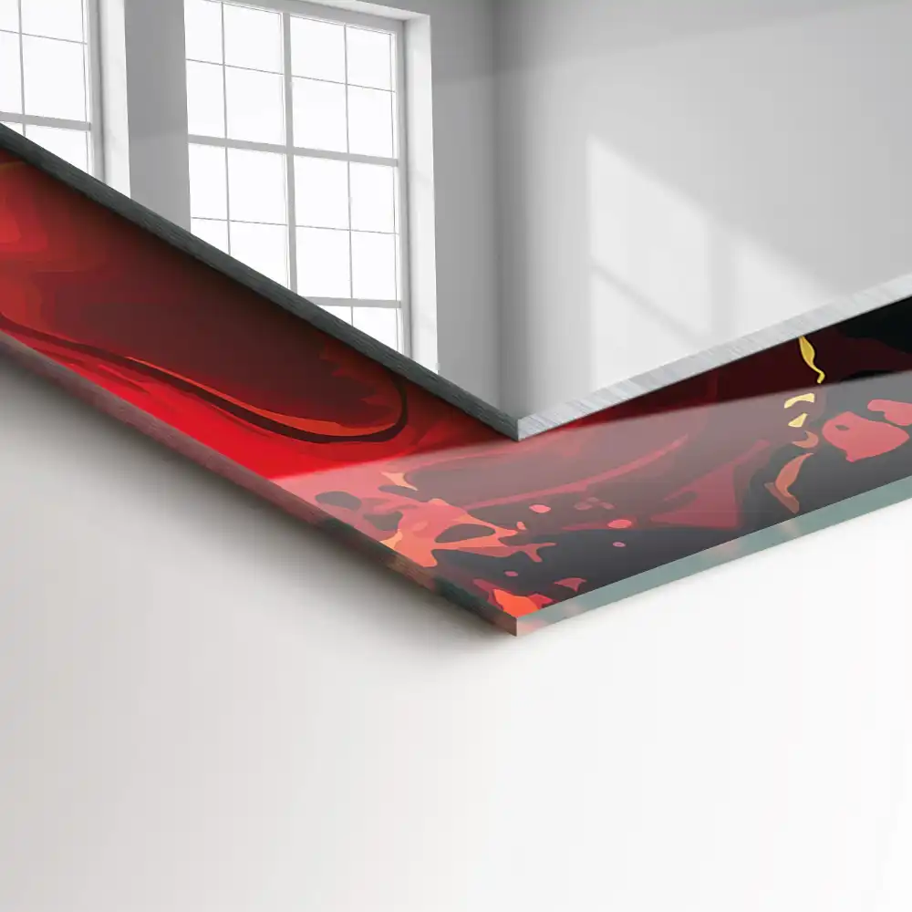 Rectangular wall mirror design Abstract Lava