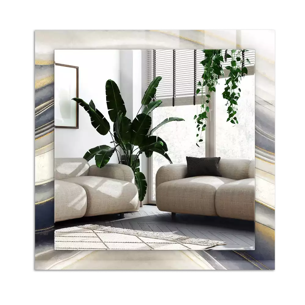 Rectangular decorative mirror Abstract Color Waves