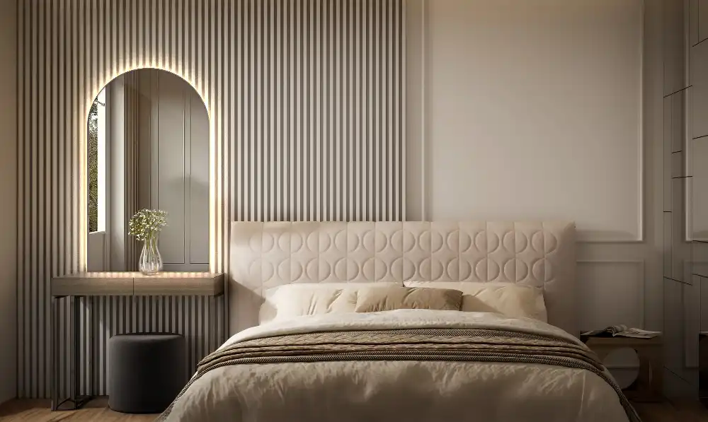 Arched mirror LED light